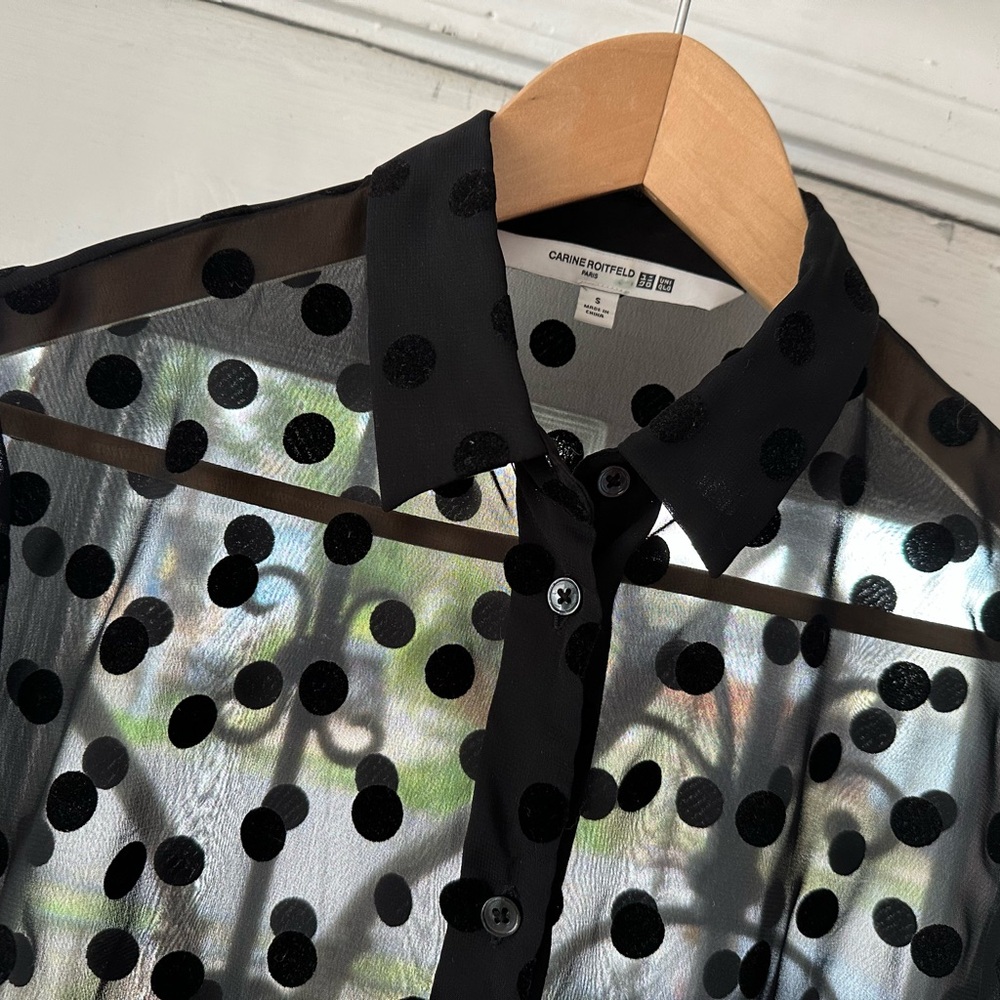Black Formal Button Down Shirt with Structured Design